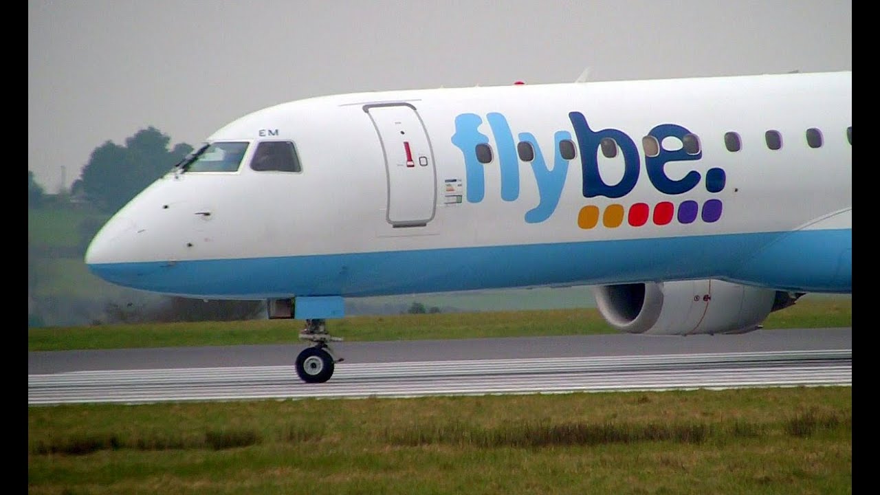 Flybe Embraer 195LR Takeoff From Ireland to Austria