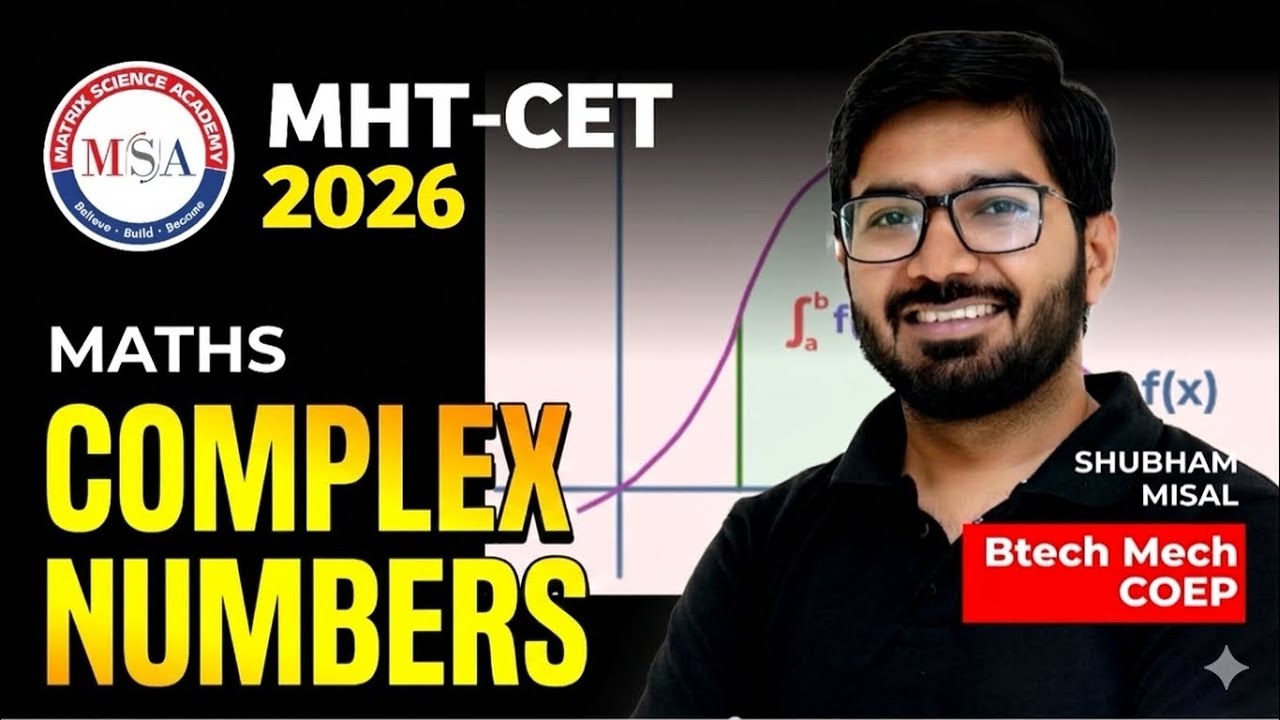 Complex Numbers | MHT CET 2026 | Crash course 
