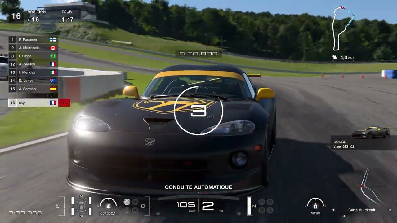 Gran Turismo 7 -  Road Atlanta - Clubman Cup américaine 700 - Dodge Viper GTS '02 - 700PP
