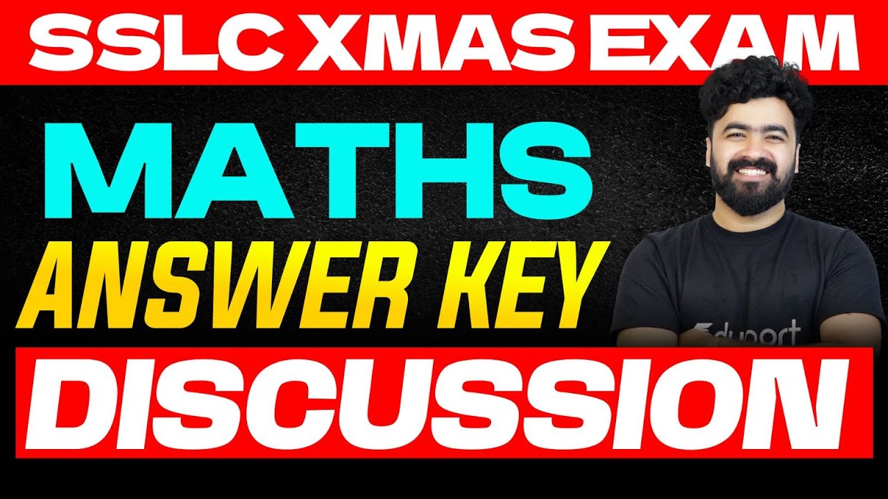 SSLC Maths Answer key discussion