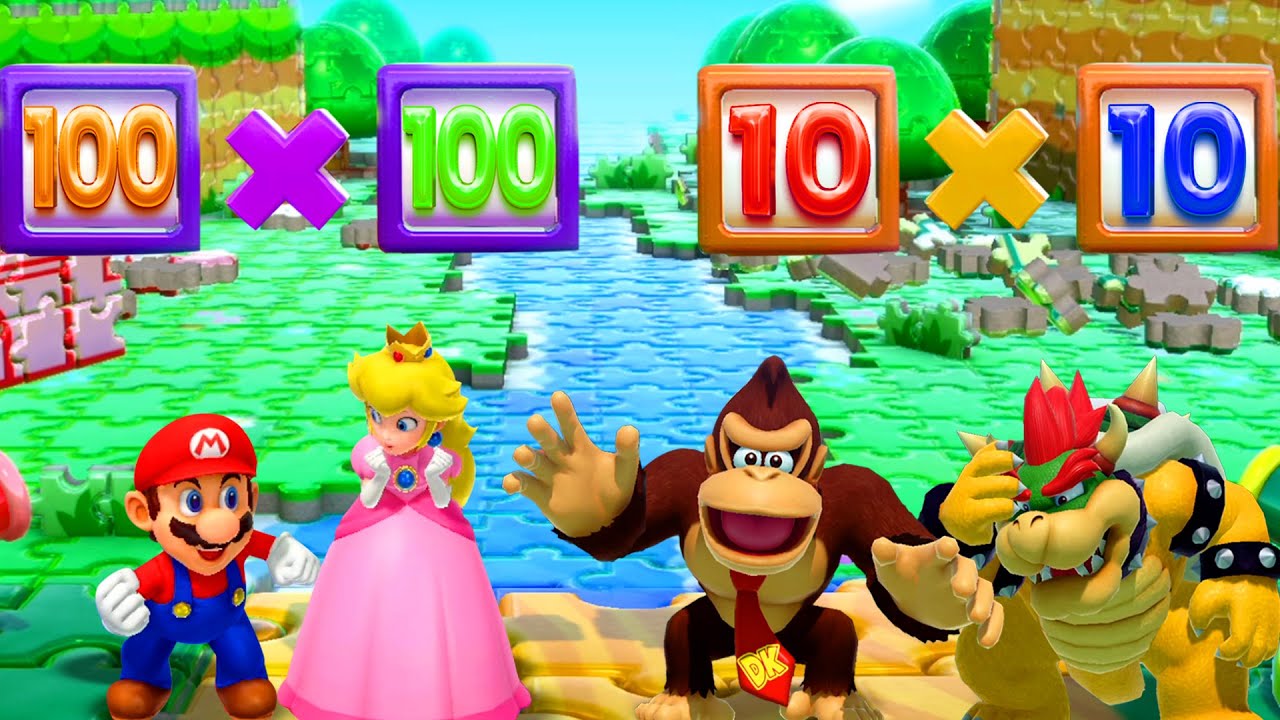 【マリオパーティシリーズ】すべての 2vs2 ミニゲーム マリオ＆ピーチチーム vs ドンキーコング＆クッパチーム