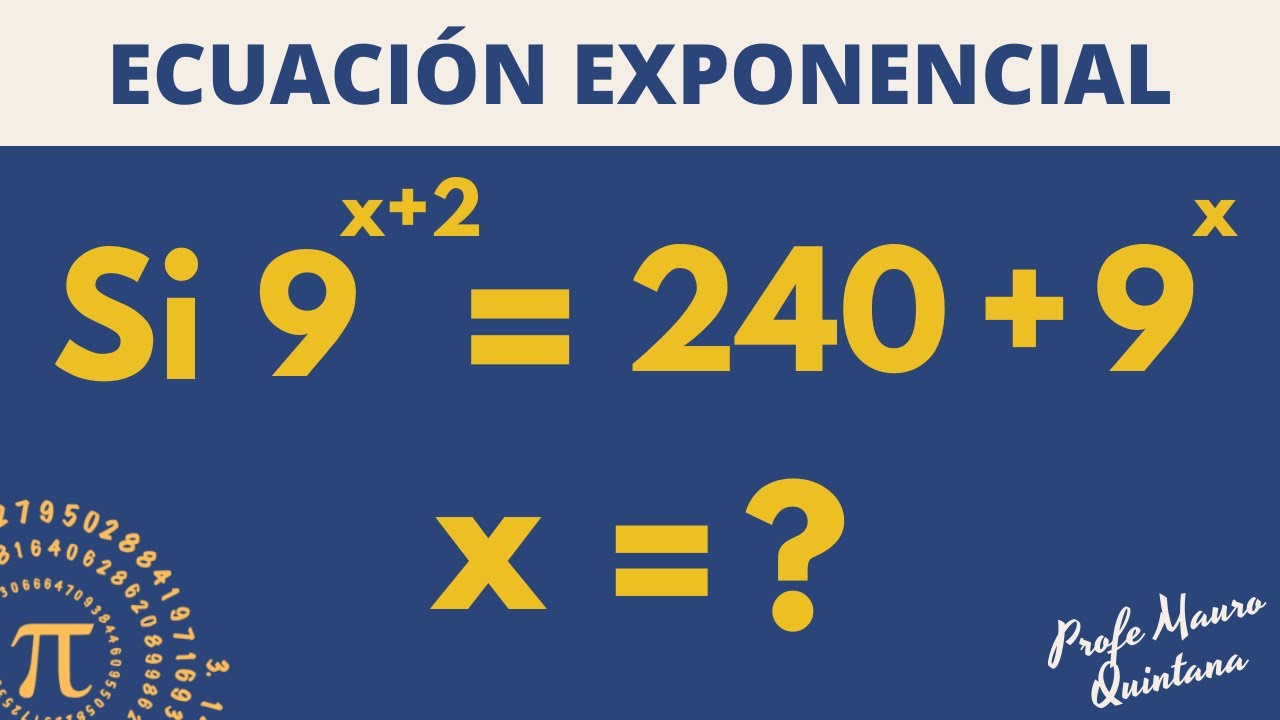 Miniclase de Ecuación Exponencial-Bicuadrática - Profe Mauro Quintana