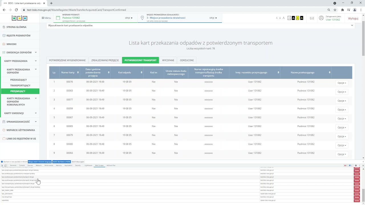 Rejestr BDO - pobieranie danych z KPO/Przejmujący do Excela! Darmowy skrypt WebScraper
