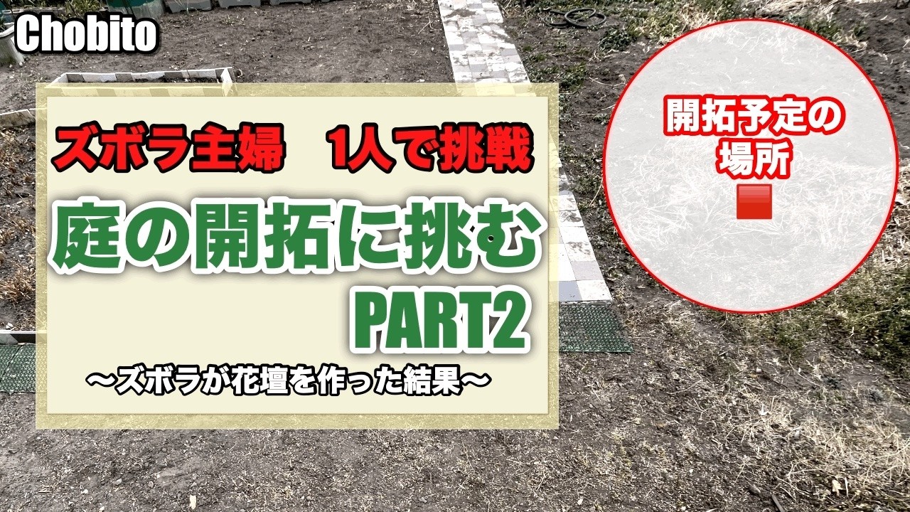 ズボラ主婦が1人で挑む　庭の開拓　花壇作り　庭改造　フジバカマ　ガーデニング　庭造り