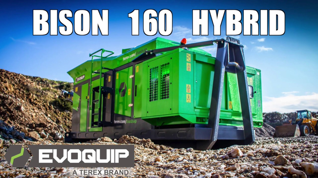 EvoQuip Bison 160 Hybrid Hooklift Jaw Crusher