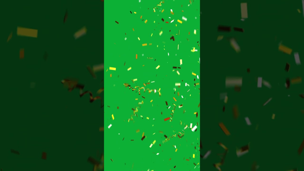 Confetti Green Screen vertical