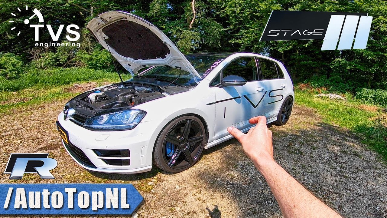 480HP VW Golf R STAGE 3 TVS | REVIEW POV on AUTOBAHN & ROAD by AutoTopNL
