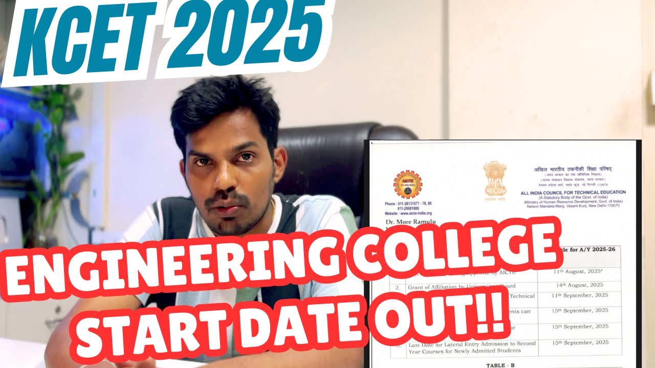 ENGINEERING First Year 2025 College Opening Date  OUT🔥 | Karnataka