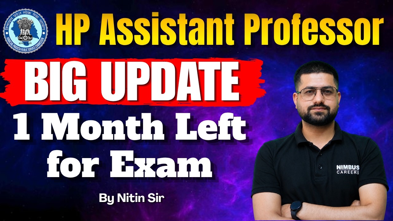 BIG UPDATE! HPPSC Assistant Professor 2026 | Only 1 Month Left For Exam #hppsc #hpstudies
