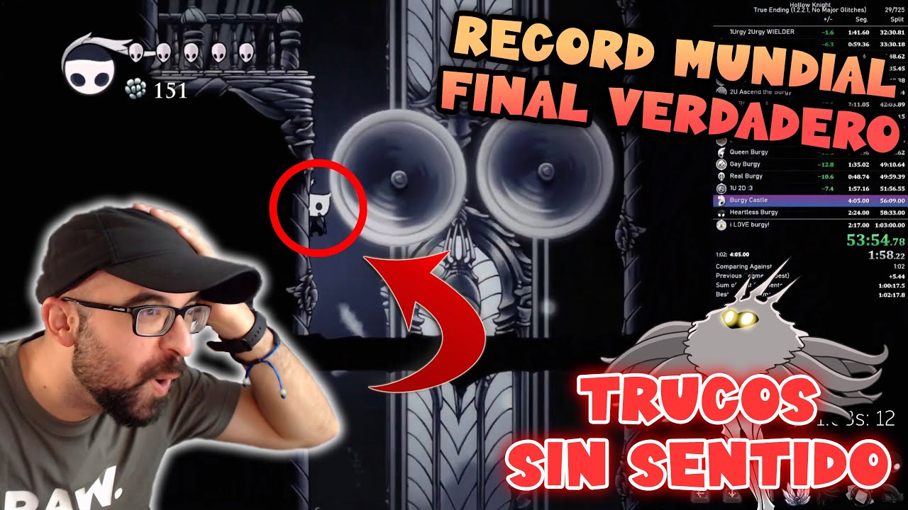 LOS TRUCOS del MEJOR SPEED RUN RECORD MUNDIAL de HOLLOW KNIGHT consiguiendo el FINAL PERFECTO