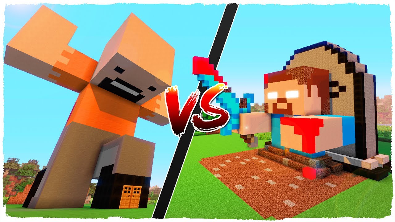 👉 Casa de NOTCH vs casa de HEROBRINE - MINECRAFT