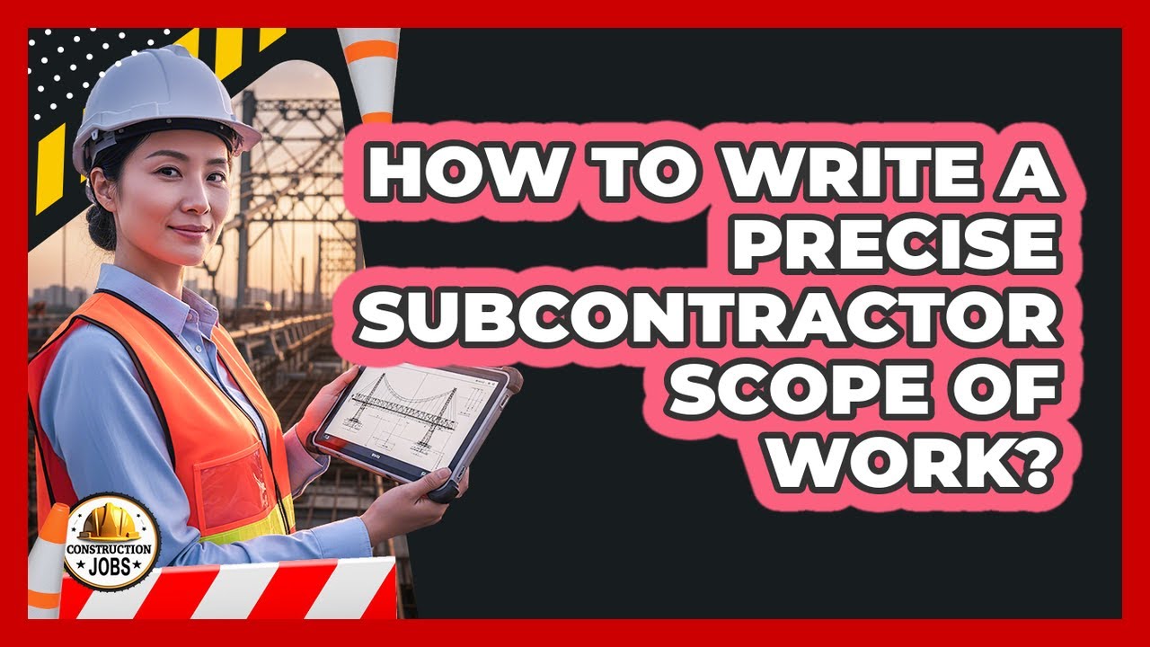 How To Write A Precise Subcontractor Scope Of Work?