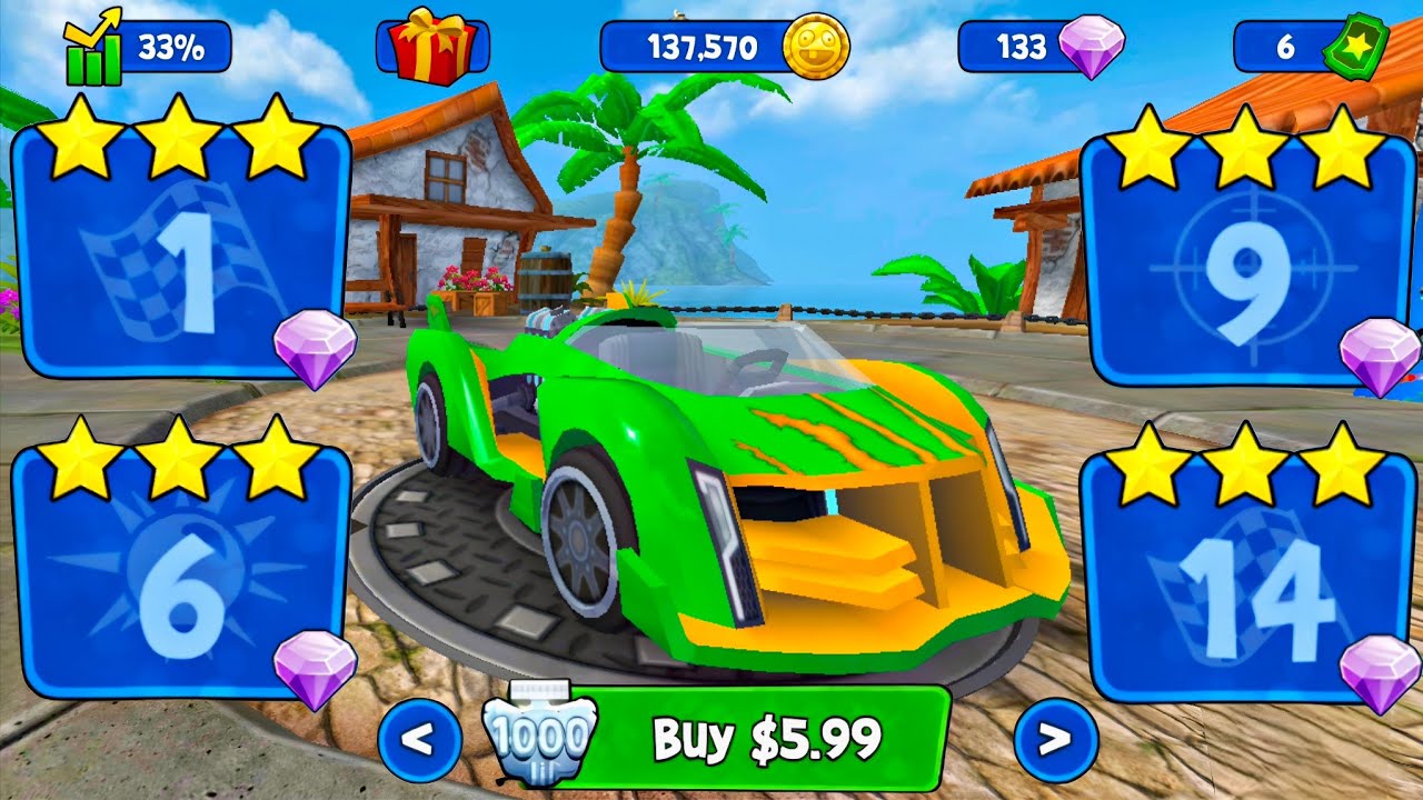 Killawatt 1000 HP Max vs Tropical Twist (Beach Buggy Racing)