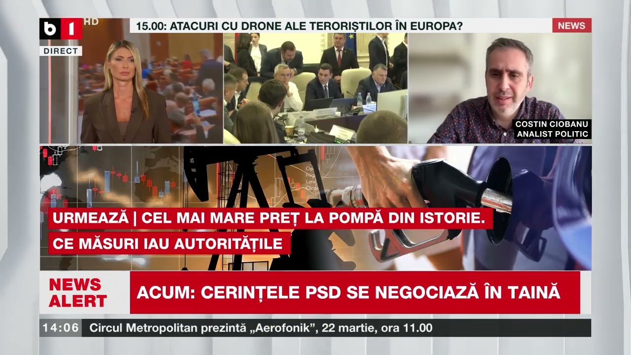 TALK B1 CU GABRIELA MIHAI. CINE CÂȘTIGĂ DIN PREȚURILE ȘOC LA CARBURANȚI. B. CHIRIȚOIU, ÎN DIRECT P3