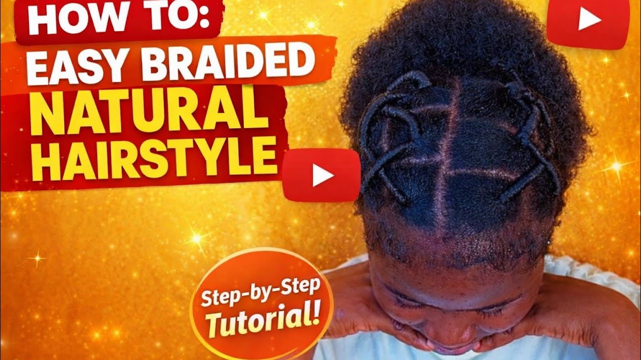 This Simple Natural Hairstyle Looks So Neat 😍 (Beginner Friendly) #braids #explore # explore 