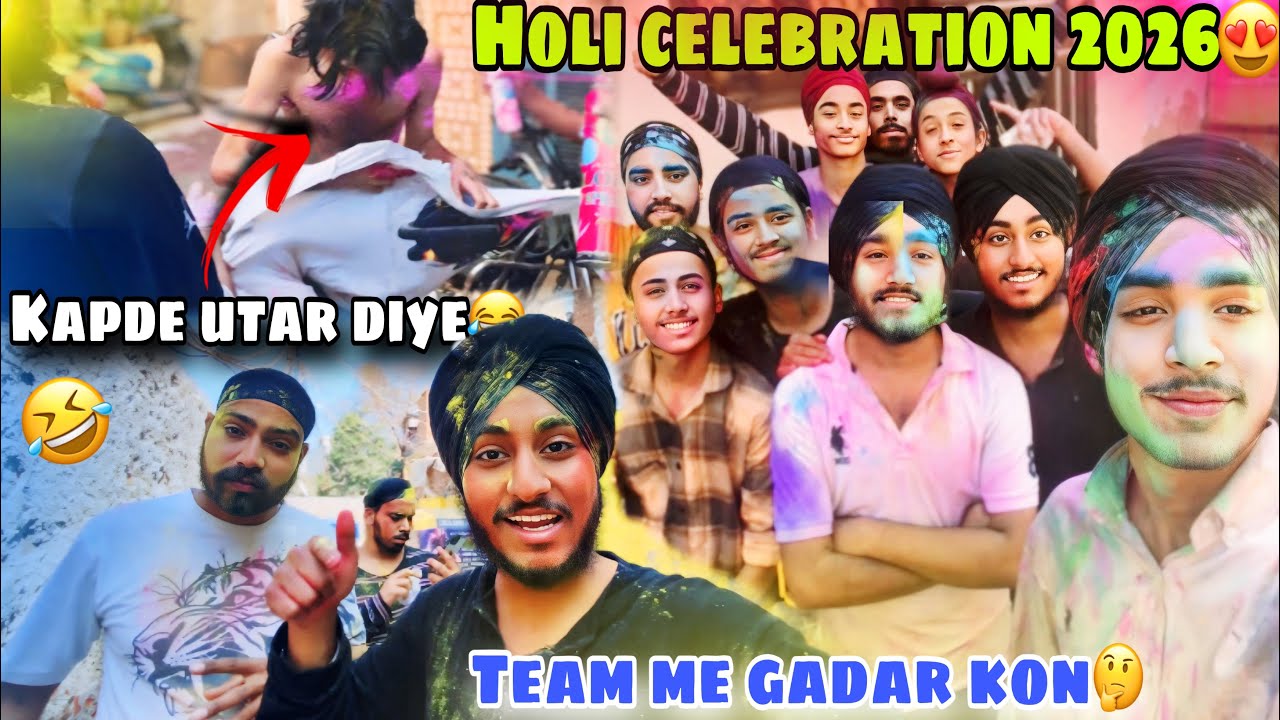 HOLI CELEBRATION 2026 IN TILAK VIHAR😍|TEAM ME KON GADAR HAI😂|SAMSINGHVLOGS