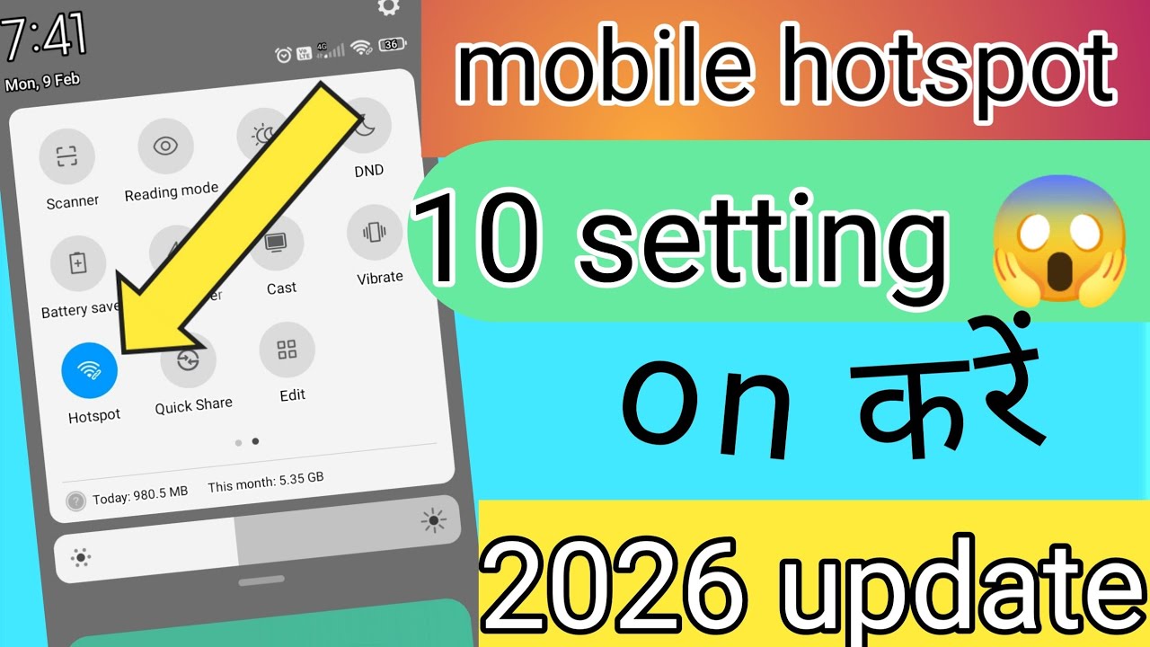 Mobile hotspot ke 10 setting on Kare l how to use mobile hotspot l mobile hotspot limit kaise kare