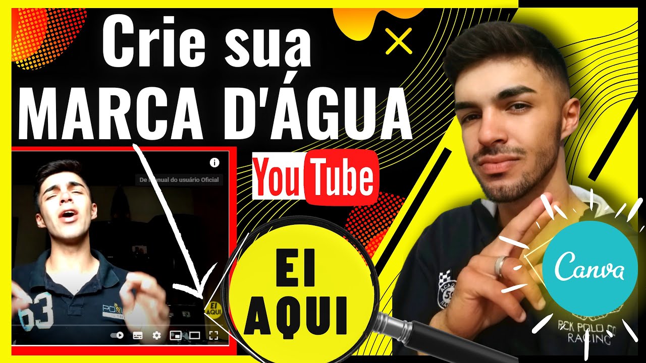 ✅COMO FAZER MARCA D'ÁGUA para seus VÍDEOS DO YOUTUBE PELO CELULAR em 2021 (Branding pelo CANVA)