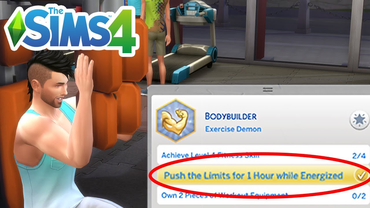How To Push The Limits For 1 Hour While Energized (Bodybuilder Aspiration Completion) - The Sims 4