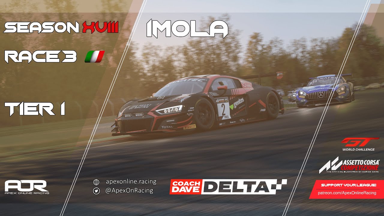 Assetto Corsa Competizione | Season XVIII | Race 3  | Tier 1 | PC | Imola