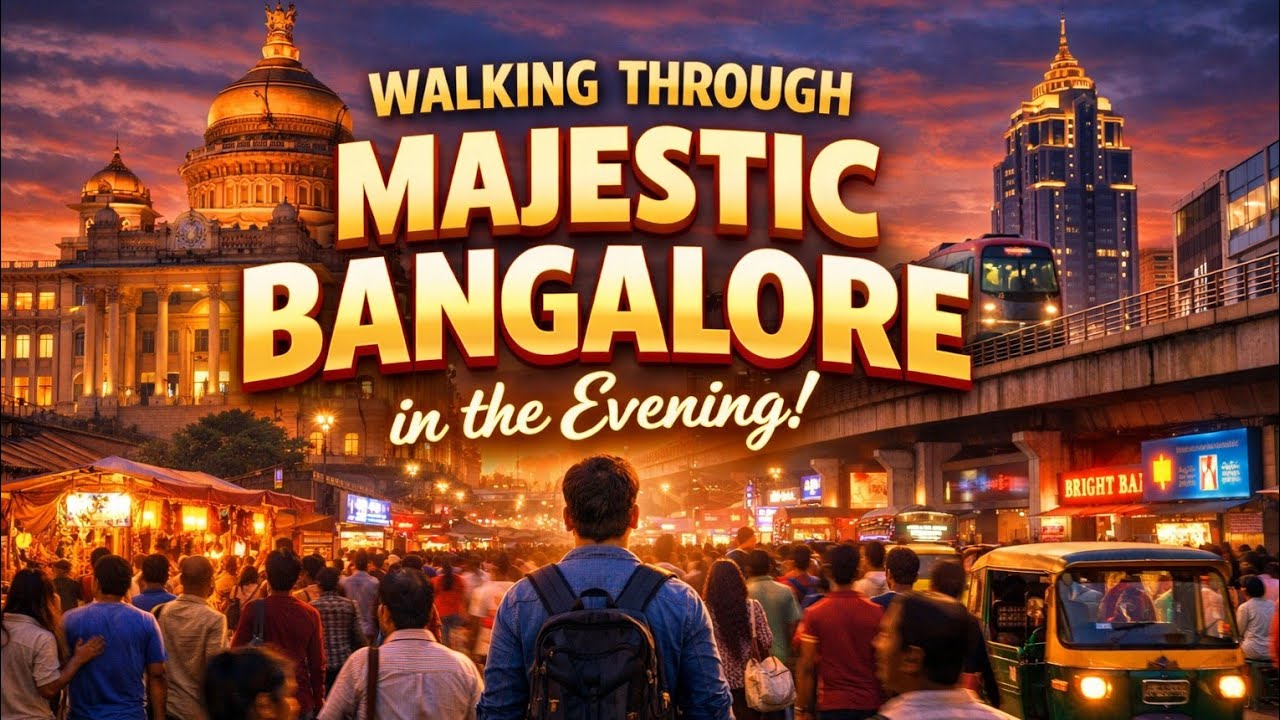 Walking Through Majestic Bangalore in the Evening | City Life & Crowds