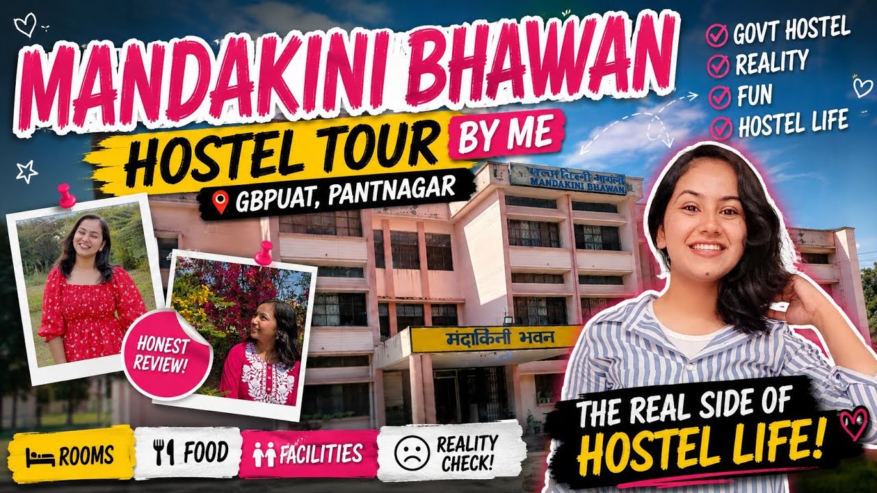 Mandakini Bhawan Girls Hostel Tour | Room, Mess, Washroom & Facilities | Hostel Life | Gbpuat #viral