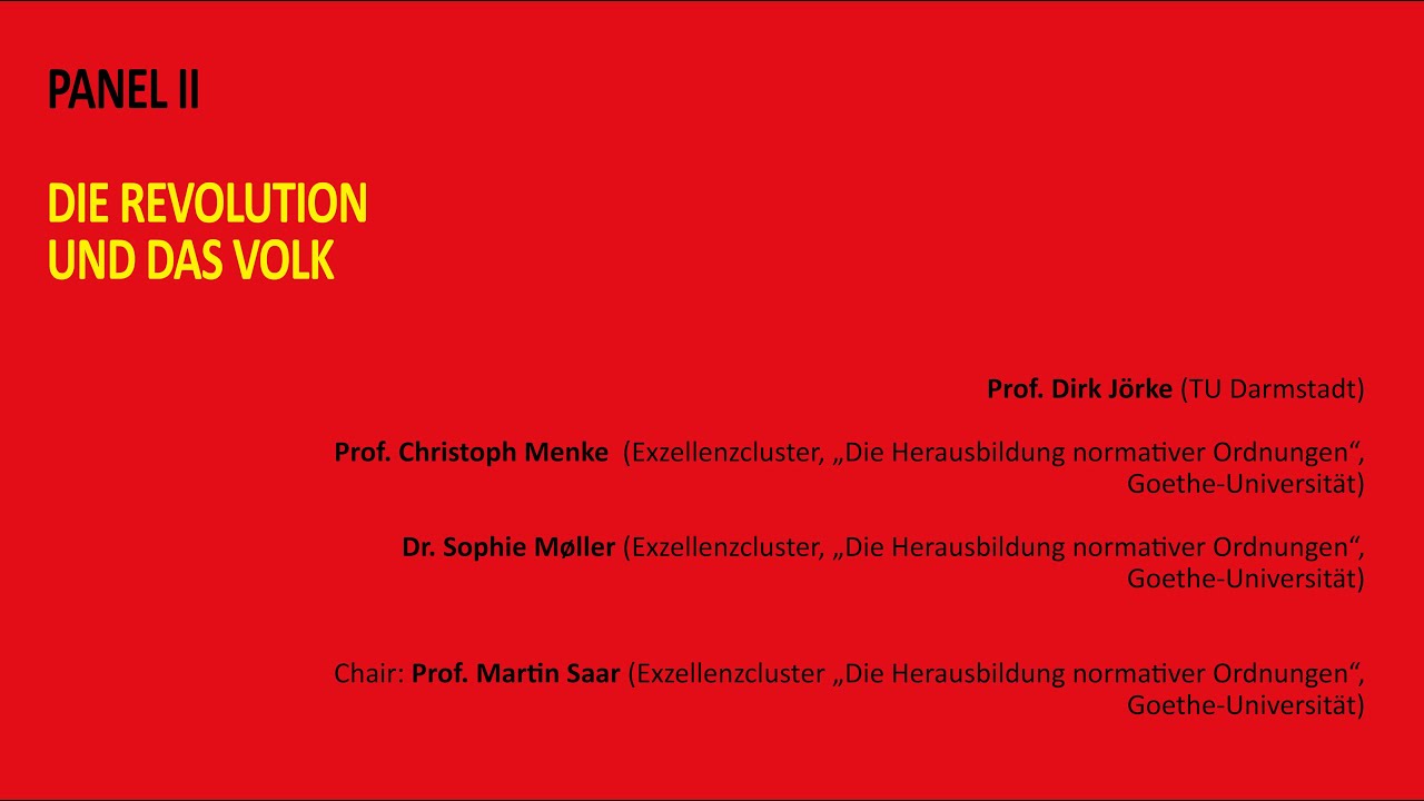 Die Revolution und das Volk