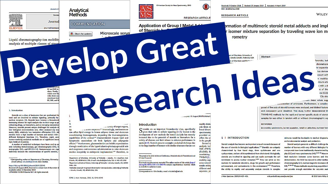 How to Develop Great Research Topics: Developing ideas for research proposals