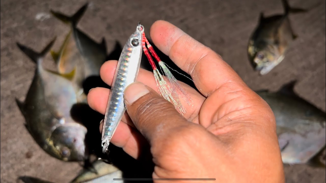 Gfin Epoxy jigs Non stop fishing 1 jig can catch many fish catching trevally fish shore jigging