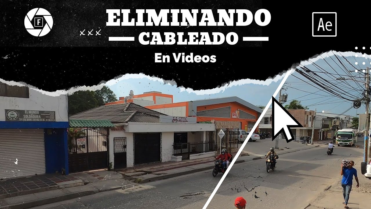 Eliminar cables en un video con After Effects y Mocha Pro.
