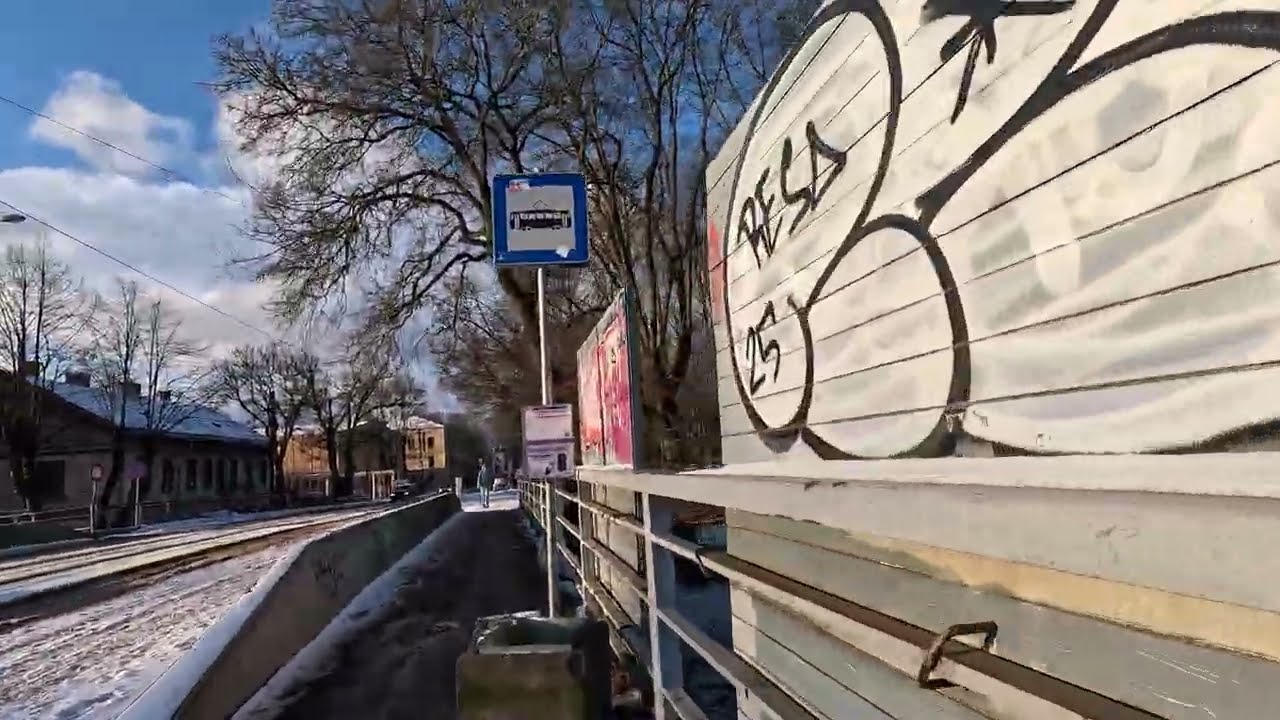 2 pastaiga 30 dec ot Torņakalns long walking tour city sounds asmr 4K