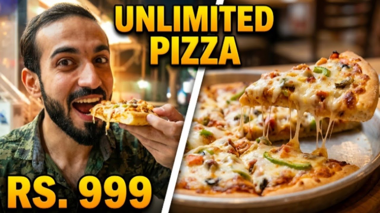 Pizza iftar party with unlimited slice only for 999 Rupees 😯 | Umar Majrooh