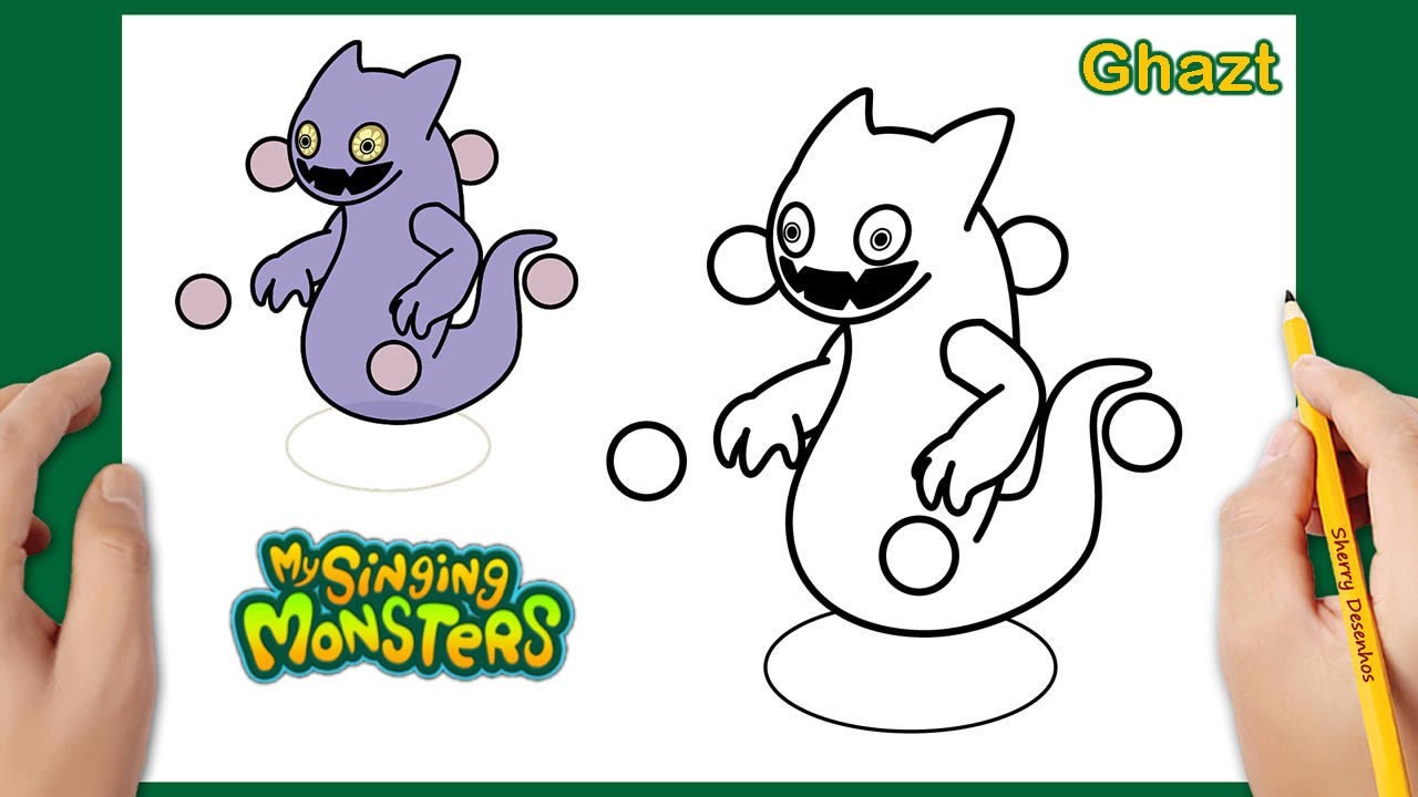 Como Desenhar My Singing Monsters Ghazt | How to draw My Singing Monsters Ghazt