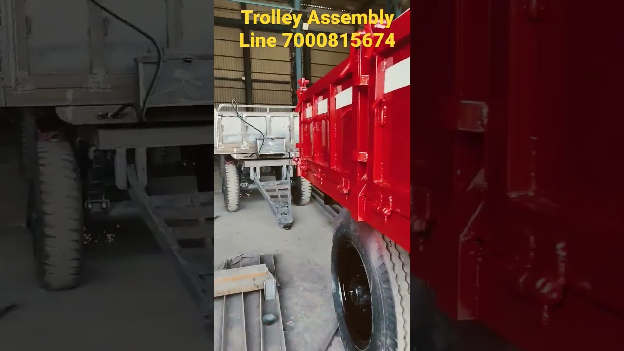 Trolley Assembly Line #manufacturing #tractor #trolley #farmer #farmequipment #harvester #happy