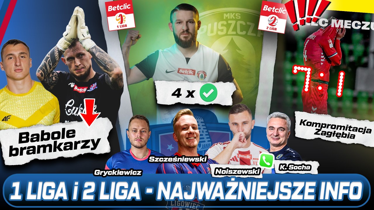 🔴1-2 LIGA LIVE: KURIOZALNE BŁĘDY BRAMKARZY, WISŁA WYGRYWA W DRESZCZOWCU, UNIA JUŻ PRAWIE W 1 LIDZE