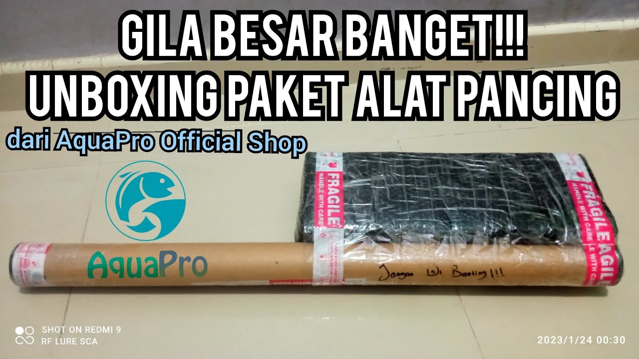 Gila  Besar  Banget!!! Unboxing  Paket  Alat  Pancing
