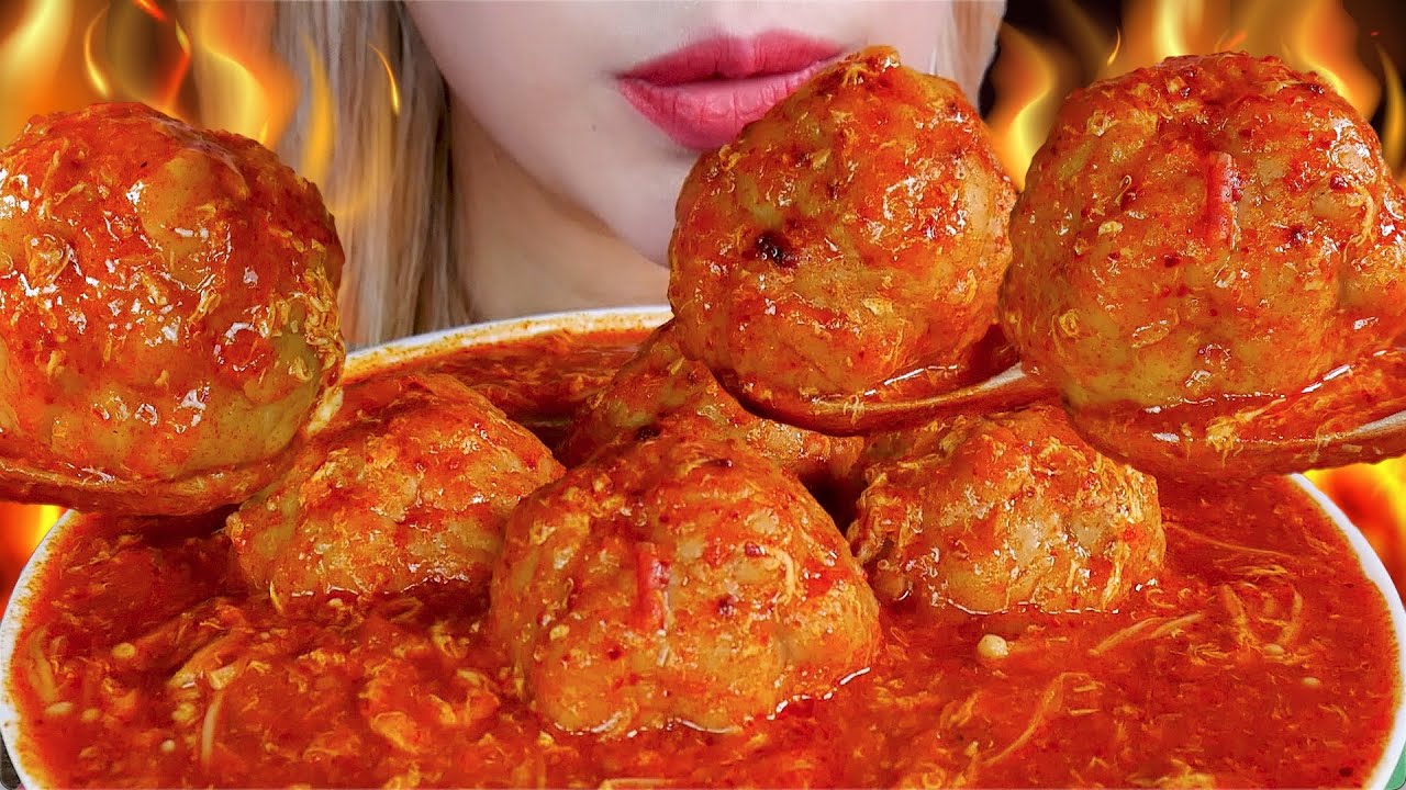 ASMR ☠️💥SEBLAK BAKSO URAT MERCON PEDAS 🔥SPICY BEEF MEATBALL INDONESIAN STREET FOOD