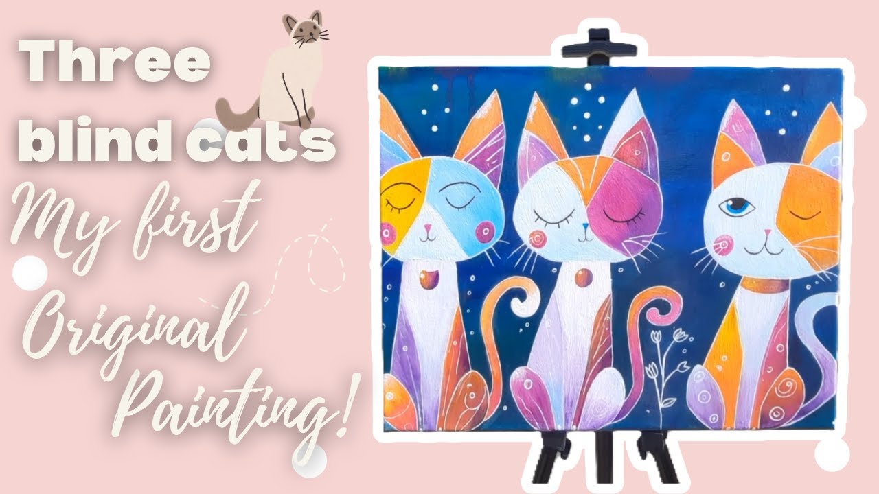 Acrylic Painting Process | Three Blind Cats