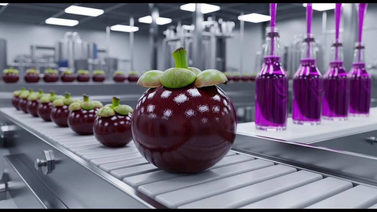 Inside the Mangosteen Factory: From Fresh Fruit to Premium Syrup (Full Process)