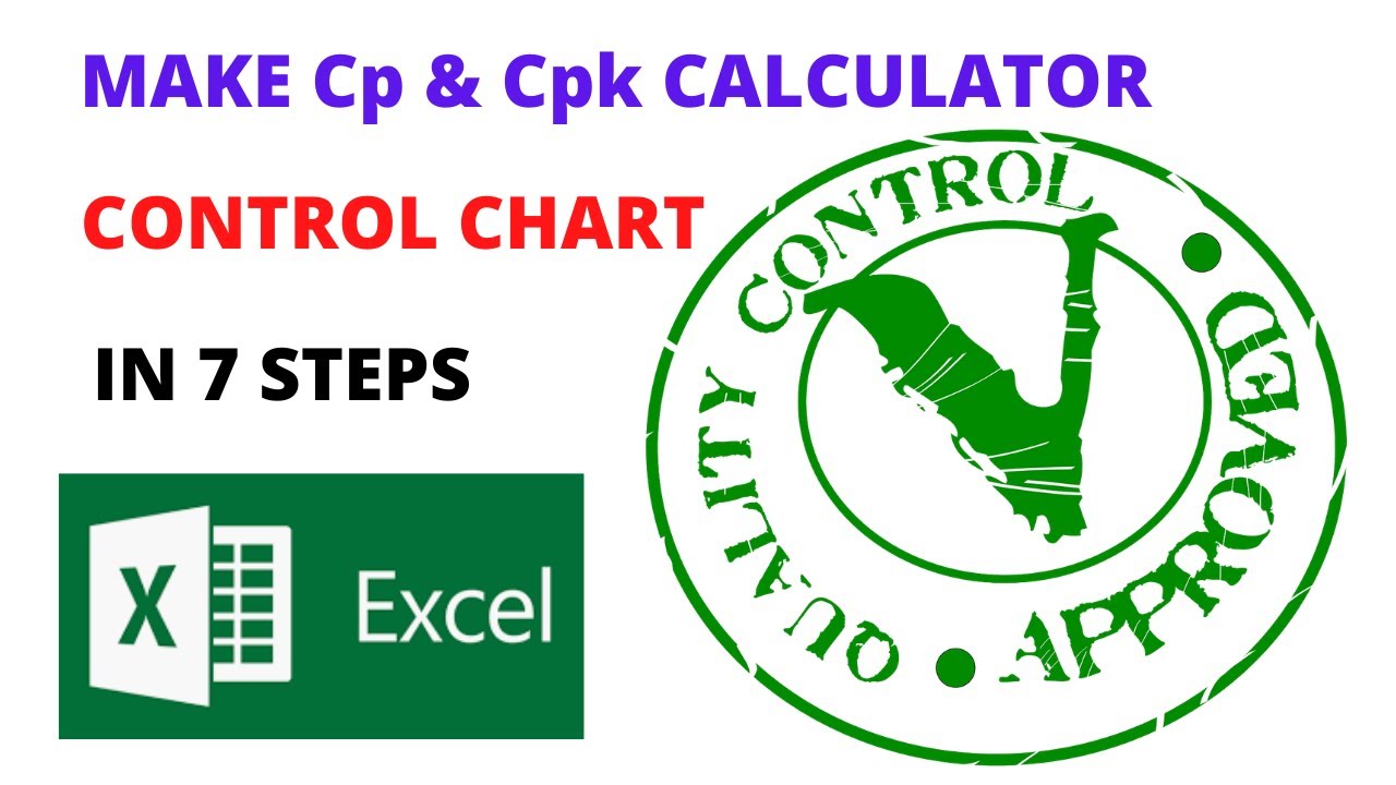 Make CP - CPK (Process Capability) Calculator in Excel with control chart