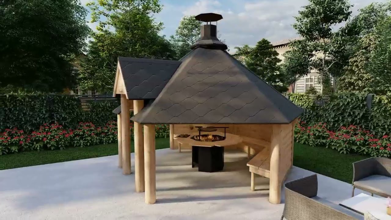 Finn Art offene Grillkota Elegance 9,2 Gartenhaus-king.de