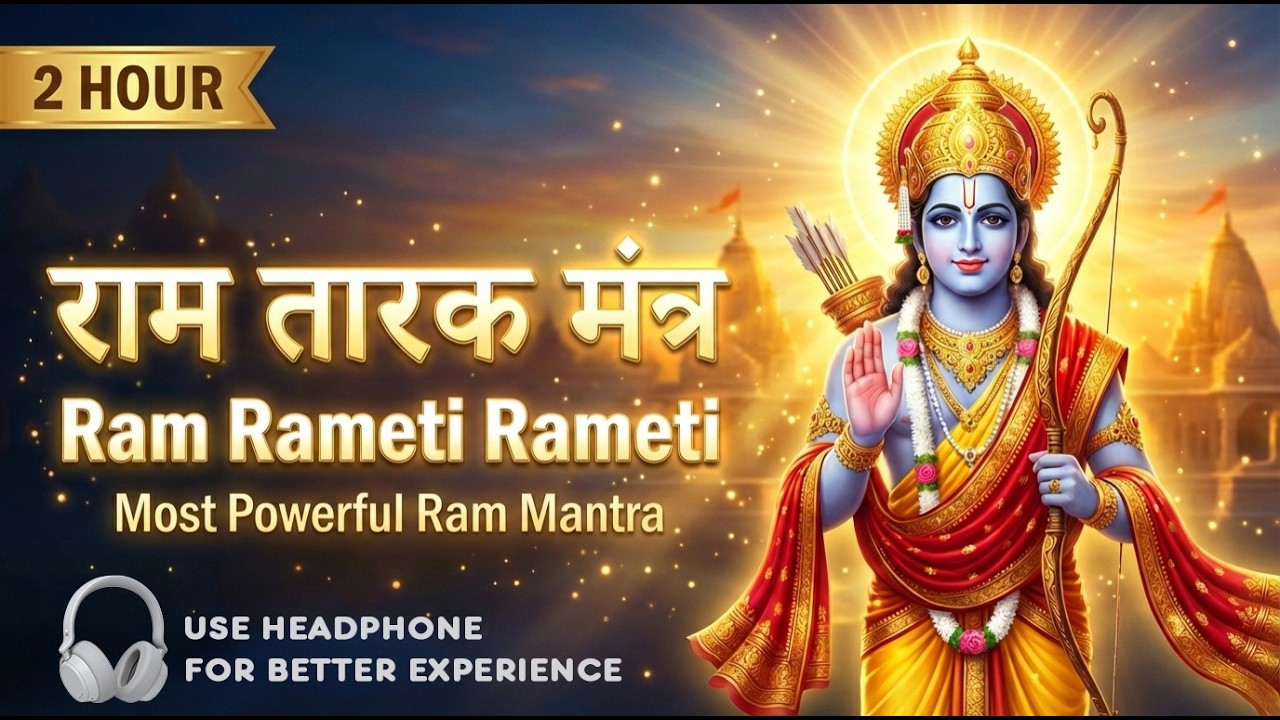 Ram Rameti Rameti Mantra (2 Hours) | Ram Tarak Mantra Removes Negativity | Vishnu Sahasranama Equal