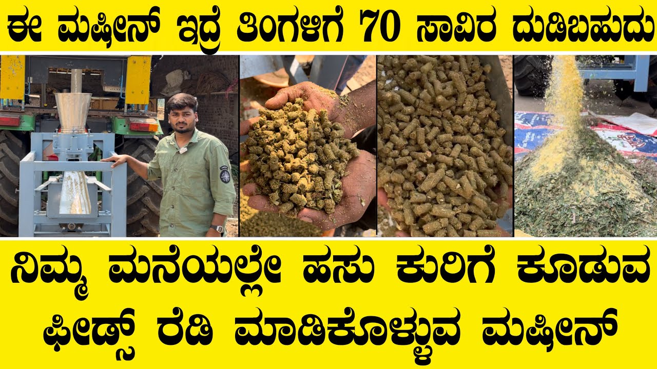 Call 8095376997 ಬಂತು ನೋಡಿ ಮನೆಯಲ್ಲೇ ಹಸು ಫೀಡ್ಸ್ ರೆಡಿ ಮಾಡಿಕೊಳ್ಳುವ ಮಷೀನ್|Cattle feeds machine