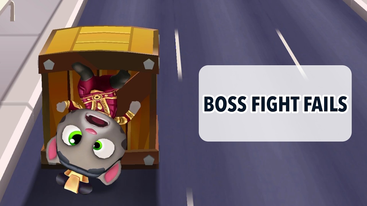 Talking Tom Gold Run Boss Fight Fails