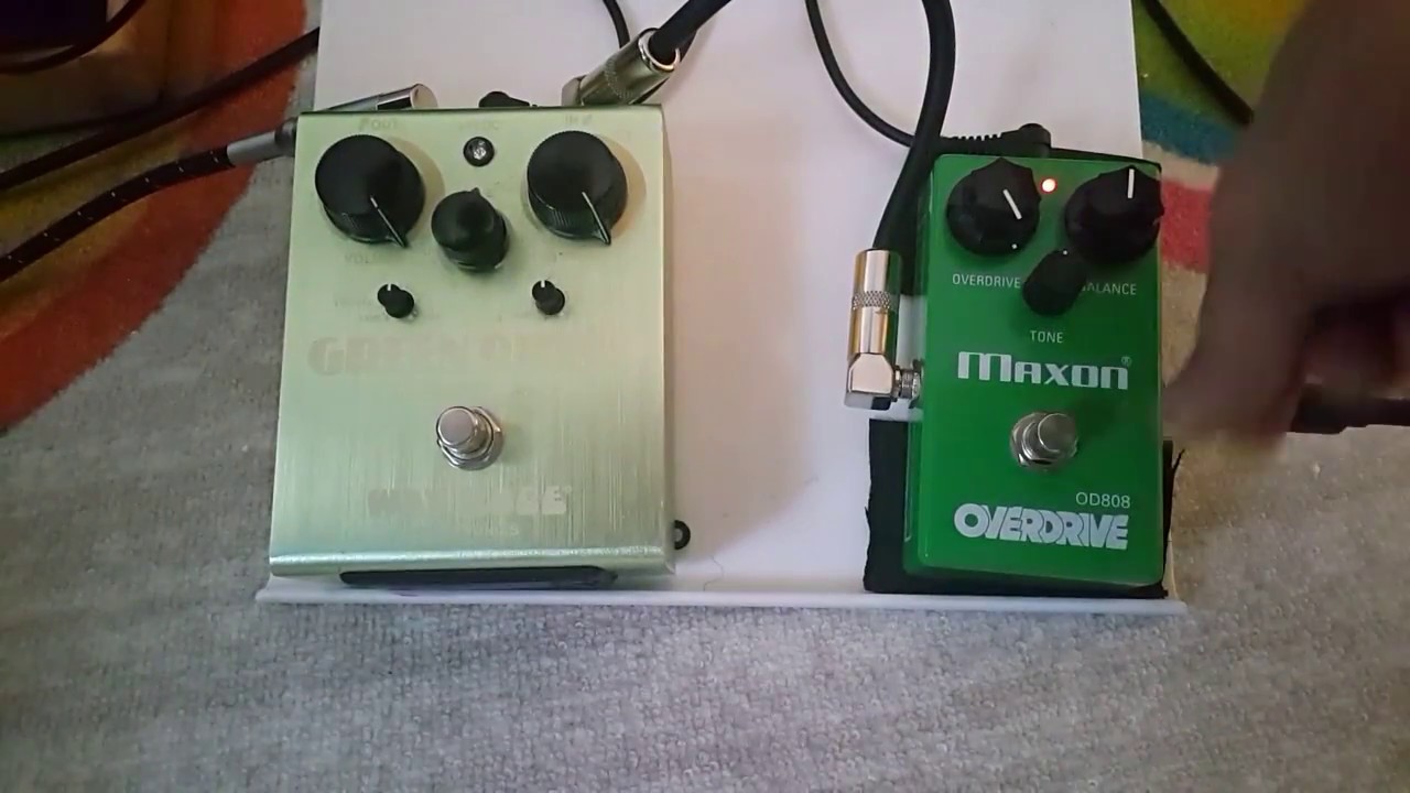 Way Huge Electronics Green Rhino Overdrive VS Maxon OD808 Overdrive
