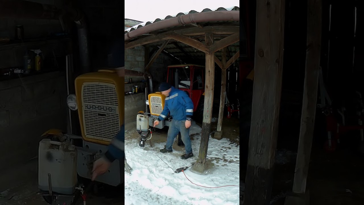 Test podgrzania pojazdu w mróz❄️ Przenośny emiter cieplny🌡️Piec na olej 🔥 #wasteoilburningheating