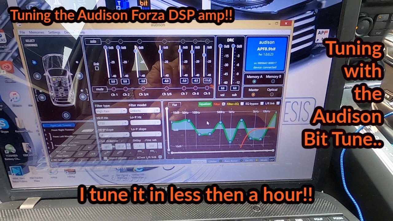 Audison F150 Prima system with the APF8.9BIT & now it time to tune it using the Audison Bit Tune.