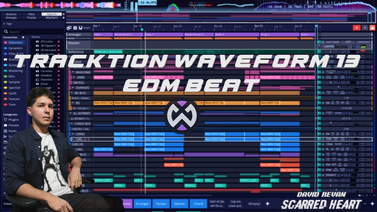 Tracktion Waveform 13 Full Pro EDM Beat (Scarred Heart - David Revan)