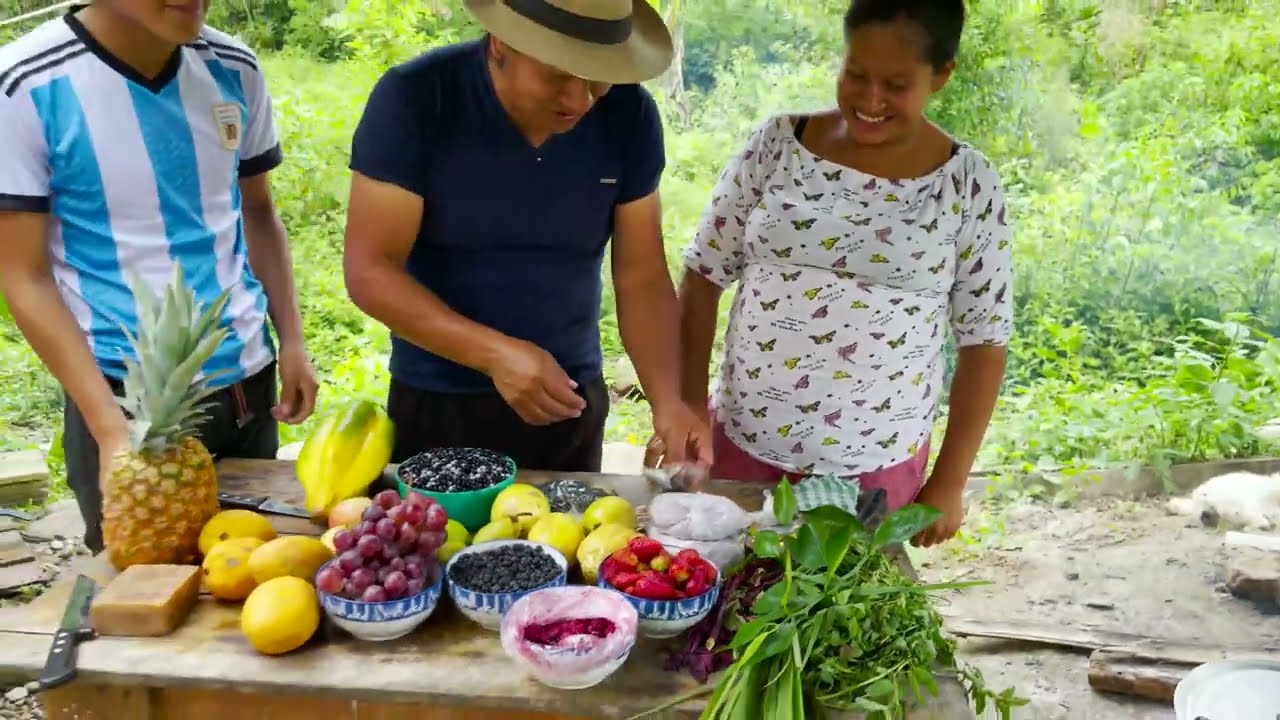 Como hacer COLADA MORADA EN EL CAMPO.