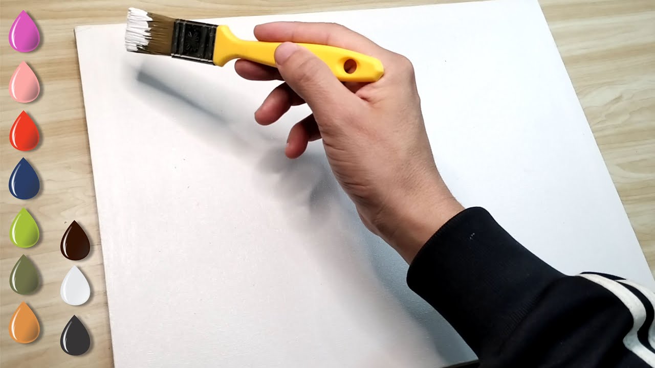 The Most Beautiful Rain Landscape / Acrylic Painting Techniques